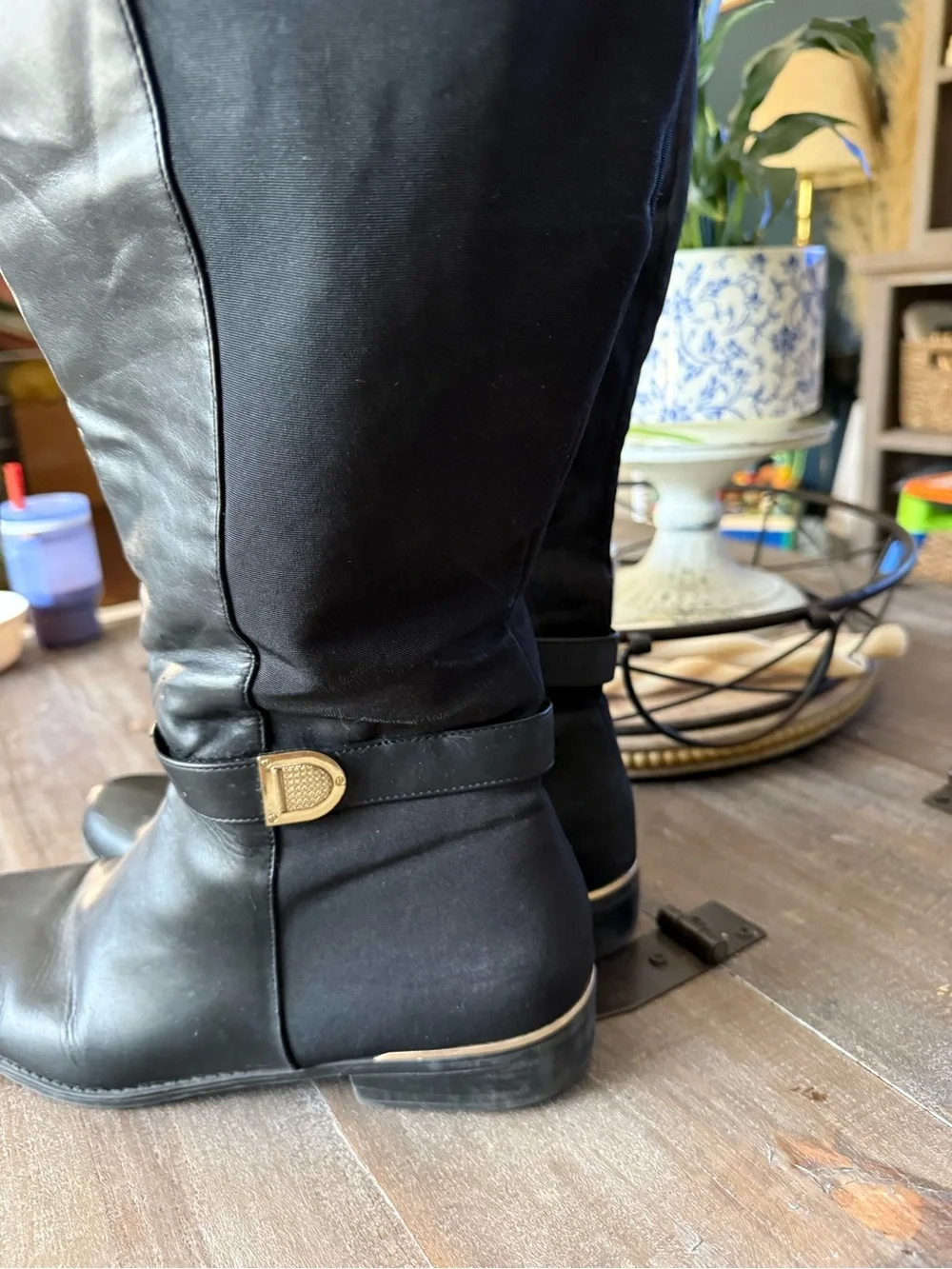 Lane Bryant Black Over-the-Knee Riding Boots